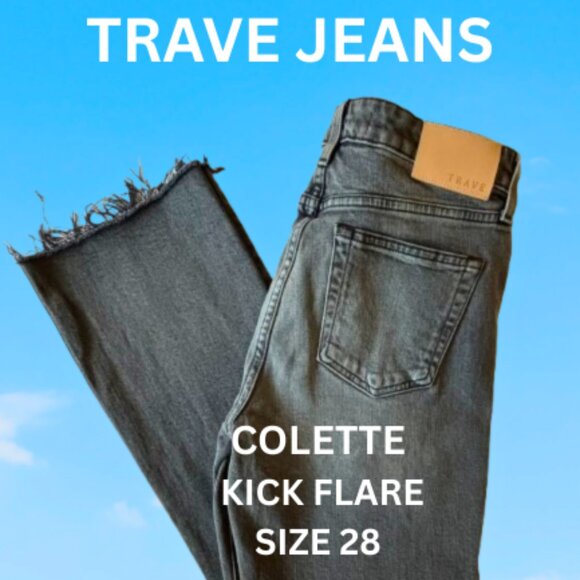 Trave Collette Kick Flare Jeans –Gray – Size 28 –NEVER BEEN WORN NWOT - Picture 2 of 15